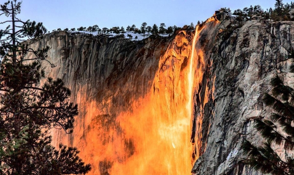 Огненный водопад в Калифорнии — мистика или реальность, интересные факты