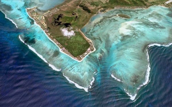 Подводный водопад на Маврикии, описание и отзывы